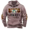 Ropa de otoño e invierno para hombre de importación, sudadera con capucha casual de primavera para hombre con forro de polar, ropa deportiva casual retro con estampado 3D