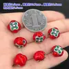 Plata Pura s999 Pegamento Retro Caqui Caqui Ruyi Caqui Cuentas Separadas Pulsera de Cuerda Trenzada Pulsera Collar Accesorios Hechos a Mano diy