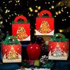 Caja de regalo de Navidad, caja vacía, caja de embalaje de fruta de la paz navideña, caja de regalo de manzana de Nochebuena creativa, caja de dulces al por mayor