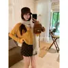 GS.BUEN COMIENZO Otoño Mujer Estilo Coreano Suave Versátil Adelgazante Multicolor Cuello en V Cardigan de Punto D7165