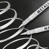 Pluma Artesanal de Metal Oro Plata Pluma de Retoque Pluma de Pintura Metálica Marcador de Punta Fina Pluma para Firmar Pluma de Check-in Estudio