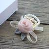 Pulsera de muñeca para dama de honor, flor de mano para hermanas de la novia, boda de alta gama, matrimonio, hada del bosque, estilo coreano, pulsera de perlas, vestido de novia