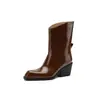 Estilo europeo y americano, diseño minimalista, cuero suave, retro, nueva colección otoño 2026, botines Chelsea de suela silenciosa, botines ajustados para mujer, adecuados para ir al trabajo