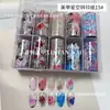 Nuevo Papel Calcomanía para Arte de Uñas Japonés Mariposas Flores Letras en Inglés Periódico Cielo Estrellado Pegatinas 10 Estilos Cada Caja Papel Impreso