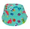 Sombrero de pescador para niños transfronterizo verano nuevo sombrero para el sol sombrero con estampado de dibujos animados sombrero para el sol para bebé venta al por mayor T492