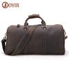 Bolsa de equipaje de gran capacidad de cuero Crazy Horse procesado personalizado, Bolsa de viaje de cuero genuino vintage, Bolsa deportiva y de fitness con separación de seco y húmedo