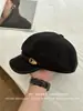 Nuevo gorro boina de lana metálica estilo británico para otoño e invierno, sombrero octogonal versátil de moda coreana que favorece caras pequeñas