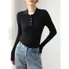 Suéter de tricô com gola alta estilo retrô francês e mangas compridas de lã para mulheres, coleção outono 2026, corte justo, pulôver, segunda pele, cinza