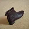 Botines de Tobillo Planos con Cremallera Lateral y Punta Cuadrada Retro para Mujer 2026 Nuevos Botines Versátiles de Suela Suave Adelgazantes Calzado de Mujer