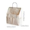 Tela de Algodón Transfronteriza Bolsa Colgante de Almacenamiento de Algodón y Lino para Organizar Snacks y Artículos Varios Cesta de Almacenamiento para Pared, Mesita de Noche, Dormitorio, Hogar