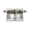 Nuevo Diseño de Muesca Cesta Vaporera de Acero Inoxidable Cesta Vaporera Engrosada Elevada Bandeja Vaporera - Cesta Vaporera para Olla Multifuncional