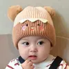 Chapéu de Bebê Recém-nascido para Outono e Inverno Novo Estilo Chapéu de Bebê Chapéu de Lã Quente Chapéu de Tricô Infantil para Bebê