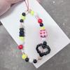 Milhares de novos cordões opcionais para celular de urso de desenho animado, curtos, femininos, amor, laço, corrente de contas, corrente para pendurar capa de celular