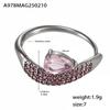 Anillo Misterioso y Lujoso de Zircón Forma de Gota de Agua con un Diseño Único, Hecho de Acero de Titanio Chapado en Oro de 18K, No se Desvanece
