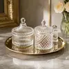 Tarro de cristal para dulces estilo europeo con tapa, caja de dulces, tarro de azúcar, tarro de joyería, tarro de almacenamiento para snacks, seleccionado cuidadosamente, directo de fábrica, para uso doméstico