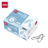 Clip para papel Deli 0018, papelería de oficina en caja, suministros de encuadernación, grapas, clip para papel, suministros financieros al por mayor