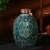 Jarra de Vino de Cerámica Jingdezhen 5 Jin Zhilian Jarra de Vino de Gama Alta Sellada Retro Esmalte de Horno Botella de Licor Fábrica