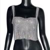 Roupas femininas transfronteiriças europeias e americanas Amazon popular calças de rede de pesca com strass de malha moda festa balada calças de rede de pesca de garota sexy