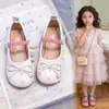 Zapatos Infantiles Redondos Antideslizantes Resistentes al Desgaste de Moda Elegantes 2026 Nuevo Estilo Zapatos de Princesa para Niñas Zapatos de Piel Suela Suave