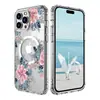 Tendencia Nacional Europea y Americana Floral Pintado Funda Magnética para iPhone18Promax Cubierta Protectora Anticaídas Apple 13/14