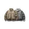 Timachine Retro Americano Street Tendência Gola de Pelo Algodão Inverno Roupa Externa Masculina Solta Jaqueta de Voo My130