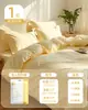 Lençol Descartável, Capa de Edredom, Fronha, Conjunto Espesso de Quatro Peças, Roupa de Cama de Algodão Puro para Viagem de Hotel, Resistente à Sujeira