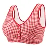 Ropa interior elástica cómoda sin costuras con cierre frontal para tallas grandes para mujeres de mediana edad y mayores, Sujetador fino para madres, Sujetador deportivo suave y amigable con la piel