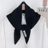 Cachecol Triangular 100% Lã Pura para Mulheres no Outono e Inverno, Cachecol de Tricô Versátil de Cor Pura Quente, Xale, Cachecol de Alta Qualidade