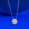 Transmisión en Vivo de Joyería Mu Jing de Nuevo Collar de Plata S925 con Incrustaciones Completas de Diamantes de Flores de Camelia, Diseño de Rosa, Moderno, Exquisito y Versátil