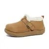 Nueva colección de invierno: Mocasines estilo Birkenstock forrados de felpa para mujer, con forma de patata pequeña, engrosados y cálidos, botines cortos mullidos y botas de nieve de suela gruesa