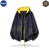 Moletom com capuz casual de alta qualidade da marca NASA para homens, novo para o outono, esportivo, solto, jaqueta cardigan de manga comprida para casal