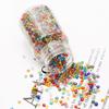 Cuentas de arroz de vidrio de color sólido embotelladas hechas a mano, punto de cruz, cuentas sueltas, pulsera, anillo, horquilla con cuentas, material al por mayor