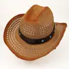 Comércio Exterior Transfronteiriço Primavera Verão Praia À Prova de Vento Proteção Solar Chapéu de Palha Homens Mulheres Estilo Étnico Europeu Americano Ocidental Chapéu de Cowboy Chapéu
