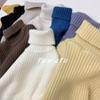 [En stock] Nueva camisa de fondo engrosada de otoño e invierno para niños y niñas, suéter para niñas, niños medianos y grandes, de moda.
