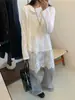 Ropa de Comercio Exterior para Mujer Primavera/Verano 2026 Nueva Camisola de Encaje con Cuello en V para Usar en Capas, como Prenda Exterior o como Prenda Base