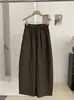 Calça Plaid Vintage de Perna Larga KEKEZOON para Mulheres, Nova Calça Longa Casual Solta de Outono, Calça Balloon 8752