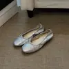 Zapatos planos de punta fina con lazo, nuevo estilo 2026, elegantes y versátiles para el trabajo, punta cuadrada plisada, tacones de ballet estilo dulce