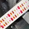 Arte de uñas lindo sin ojo de gato para uso diario en uñas cortas, parche de arte de uñas de dibujos animados desmontable, 30 piezas