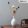 Ramos de flores secas, adornos decorativos de flores reales, flores de loto secas, capullos de loto, raíces de loto naturales, arreglos florales inspirados en Zen, decoraciones para sala de estar chinas.