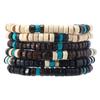 Comercio electrónico transfronterizo nuevo cuentas de madera pulsera de moda simple hecha a mano con cuentas conjunto para hombre fabricantes de origen stock suministro directo