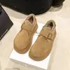 Zapatos Birkenstock de suela gruesa con forro polar Zapatos Birkenstock para mujer 2026 nuevo estilo invierno marrón cálidos sin cordones botas de nieve zapatos de algodón