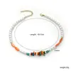 Collar transfronterizo europeo y americano para mujer, collar de cuentas de colores de alta gama para mujer, diseño de nicho, collar de coral de lujo ligero estilo Ins