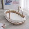 Berço de Borla Transfronteiriço Cesto de Dormir para Bebê Cesto de Corda de Algodão Tecido Cesto de Fraldas Cesto de Soneca para Jardim de Infância