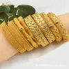 Pulsera de Aleación Chapada en Oro de Venta Caliente Novia de Dubái India Lujo Ligero para Mujer Boda Oro Arena Pulsera Joyería Al por Mayor