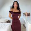 Ahora Europa y Estados Unidos transfronterizo Amazon 2024 verano nuevo vestido de temperamento con cuello alto y top de tubo para mujer
