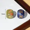Dados de cristal natural de 15 mm, dados de seis caras de ágata y jade, grabados con números, accesorio para juegos de mesa de ocio y entretenimiento, artículo decorativo