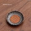 Posavasos de Aleación de Plata Antigua China, Posavasos de Bambú, Aislamiento Térmico, Soporte para Taza de Té, Platillo, Accesorios para Juego de Té Kung Fu con Estante de Almacenamiento