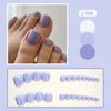 J81-120 uñas de los pies color sólido diamante de imitación para chicas calientes elegantes nacarado usando láminas de uñas láminas de uñas postizas terminadas al por mayor