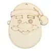 Peças de madeira DIY personalizadas, pingentes de madeira, decorações de grafite pintadas à mão, peças de madeira em branco cortadas a laser para decoração de árvore de Natal