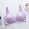 Sujetador de lactancia sin aro para mujer, transpirable, fino y transpirable, con fruncido, antiflacidez, con hebilla frontal para embarazadas.